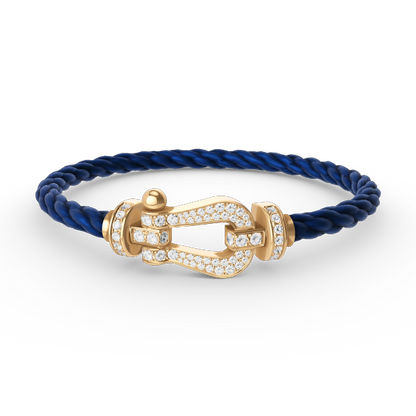 [Vicky]FORCE LARGE HORSESHOE FULL DIAMOND BRACELET GOLD