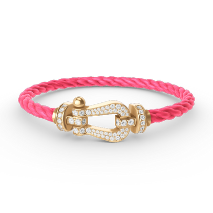 [Vicky]FORCE LARGE HORSESHOE FULL DIAMOND BRACELET GOLD