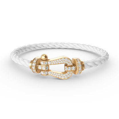 [Vicky]FORCE LARGE HORSESHOE FULL DIAMOND BRACELET GOLD