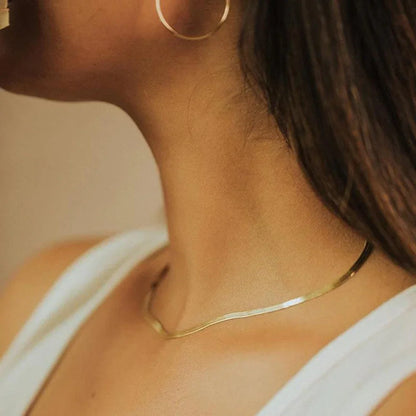 [Royal Vicky]Elizabeth Gold Herringbone Necklace