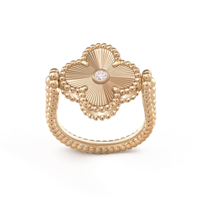 [Vicky]CLOVER RIVERSIBLE ROSE GOLD RING
