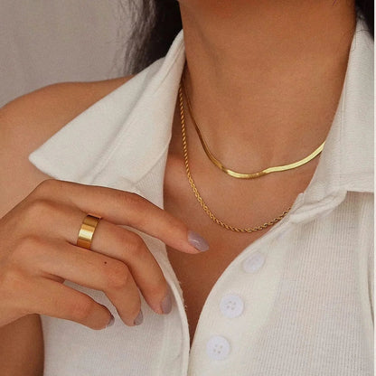 [Royal Vicky]Hailey Layered Gold Chain Necklace