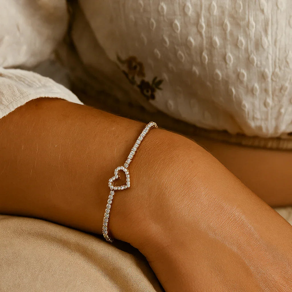 [Royal Vicky]Patrice Diamond Heart Bracelet