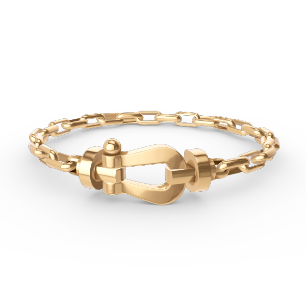 [Vicky]FORCE LARGE HORSESHOE CLASP  METAL BRACELET