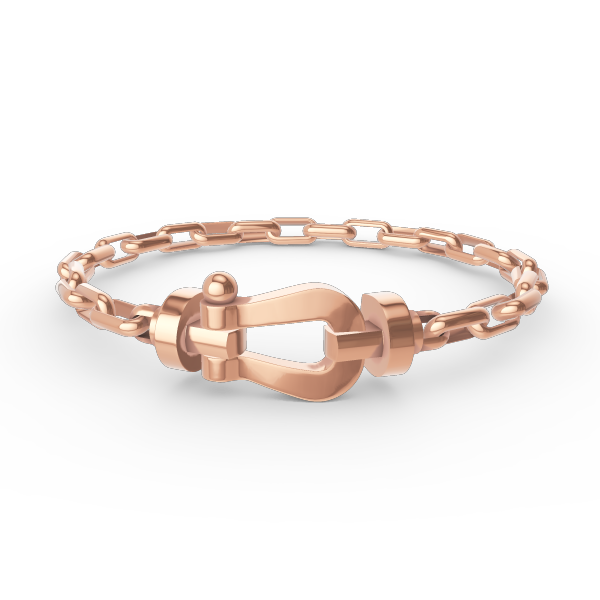 [Vicky]FORCE LARGE HORSESHOE CLASP  METAL BRACELET