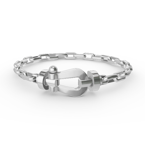 [Vicky]FORCE LARGE HORSESHOE CLASP  METAL BRACELET
