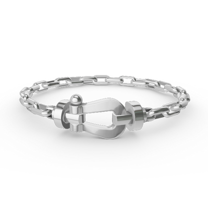 [Vicky]FORCE LARGE HORSESHOE CLASP  METAL BRACELET