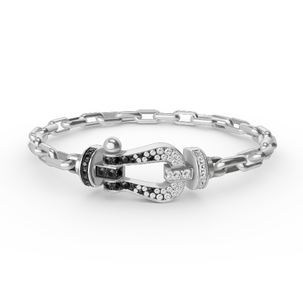 [Vicky]FORCE LARGE HORSESHOE CLASP  METAL BRACELET