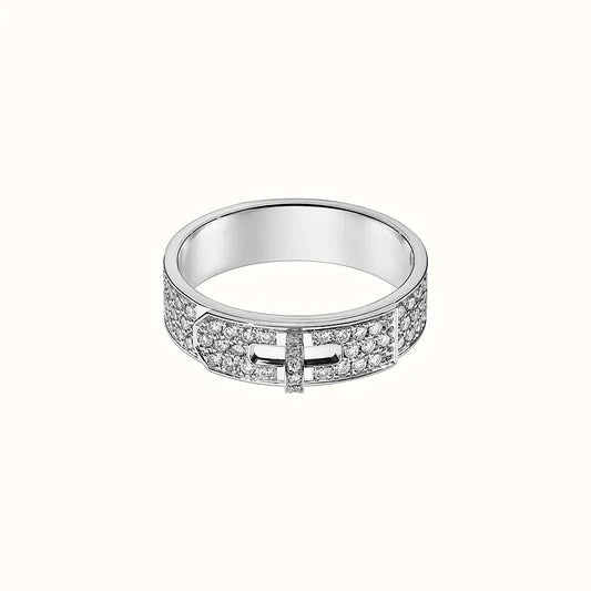 [Vicky]KELLY SILVER DIAMOND RING