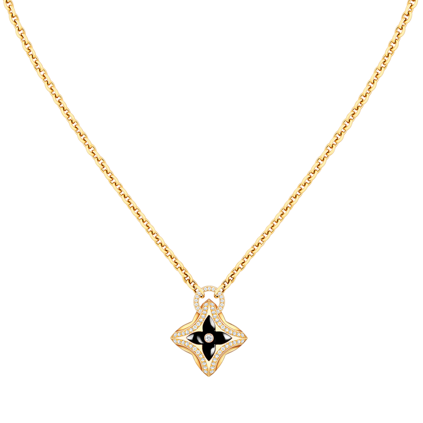 [Vicky]STAR PEDANT PINK GOLD DIAMOND NECKLACE