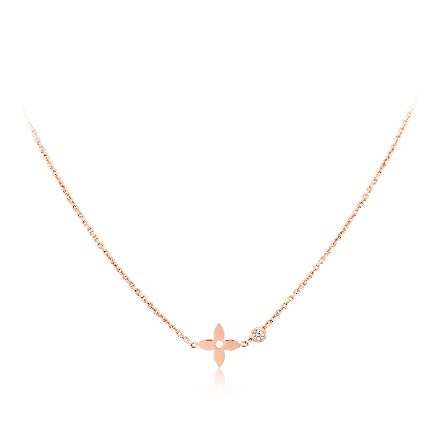[Vicky]BLOSSOM PENDANT PINK GOLD AND DIAMOND