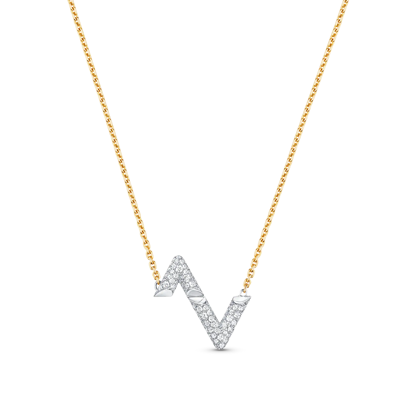 [Vicky]VOLT SILVER DIAMOND PEDANT NECKLACE