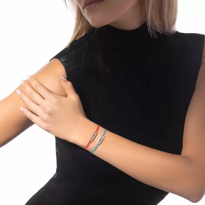 [Vicky]Messika Care(s) pink cord pavé bracelet