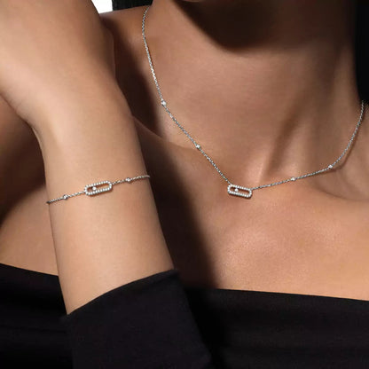 [Vicky]Diamond Necklace Move Uno