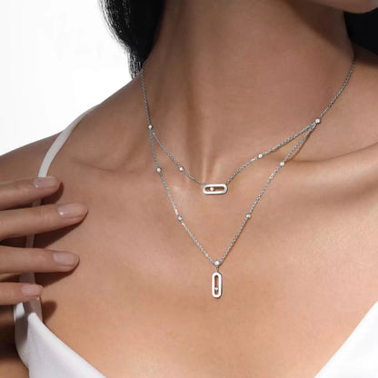 [Vicky] Move Uno Diamond Necklace