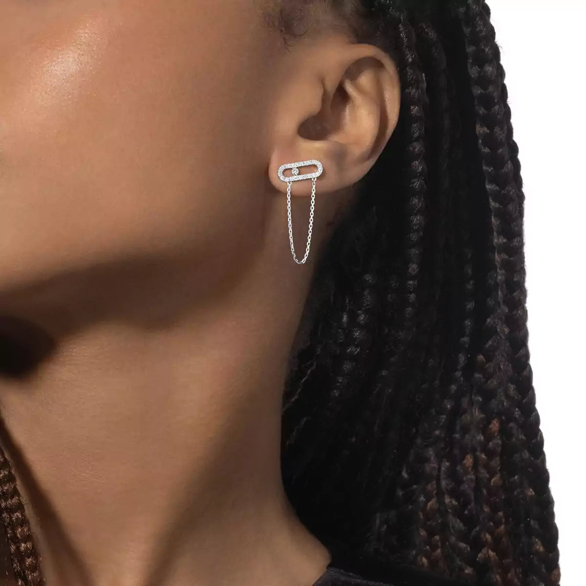 [Vicky]Move Uno Diamond Earrings