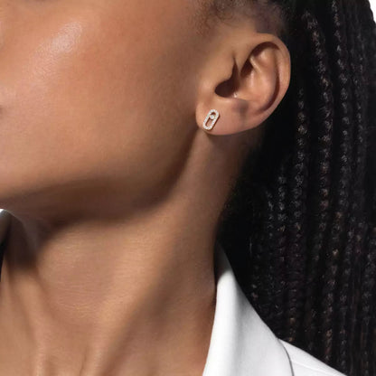 [Vicky]Move Uno Diamond Earrings