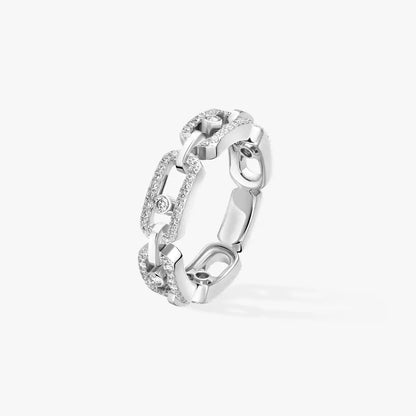[Vicky]Move Link Pave_-Set Diamond Ring in Gold
