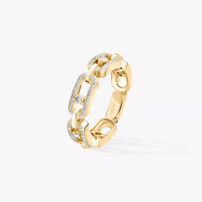[Vicky]Move Link Pave_-Set Diamond Ring in Gold