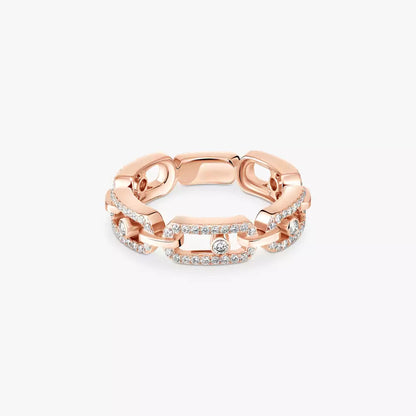 [Vicky]Move Link Pave_-Set Diamond Ring in Gold
