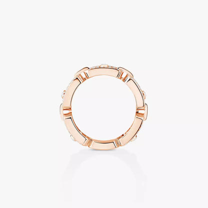 [Vicky]Move Link Pave_-Set Diamond Ring in Gold