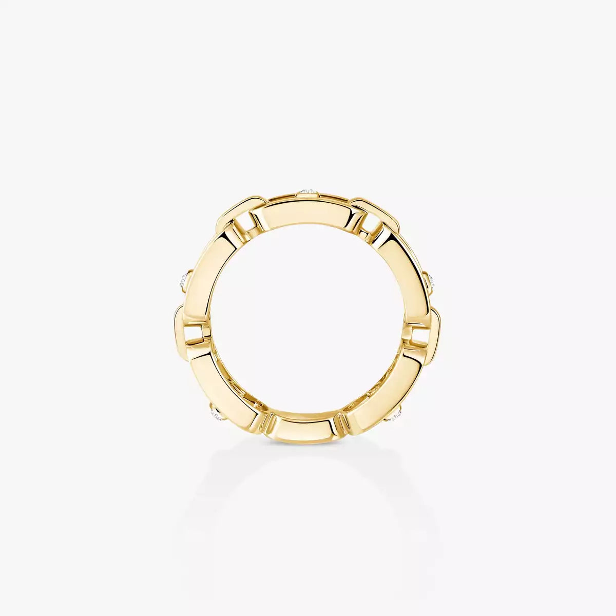[Vicky]Move Link Pave_-Set Diamond Ring in Gold