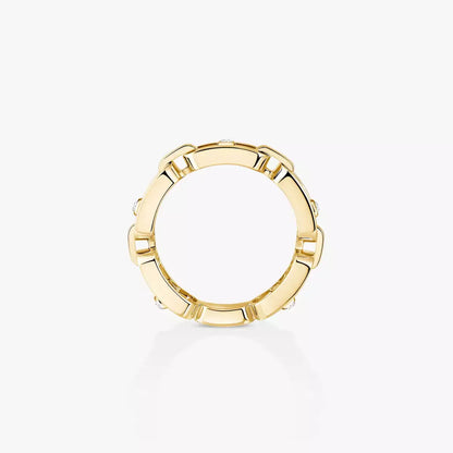 [Vicky]Move Link Pave_-Set Diamond Ring in Gold