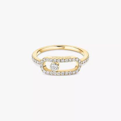 [Vicky]Move Uno Diamond Ring in Gold
