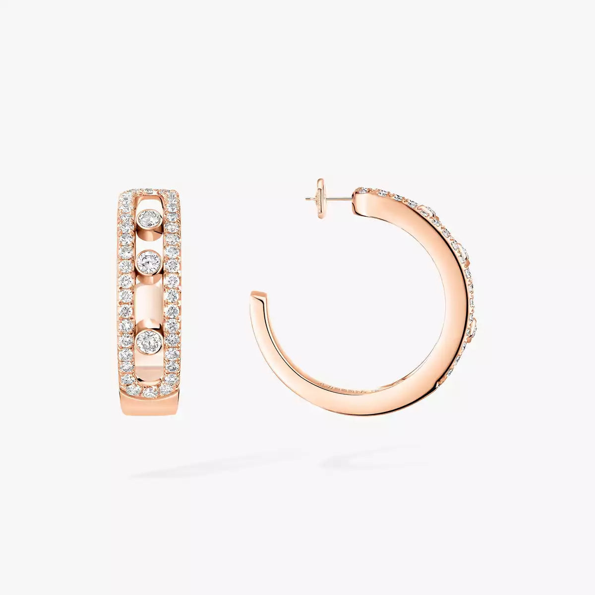 [Vicky]Diamond Pave_ Hoop Earrings Move