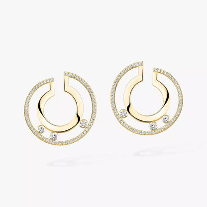 [Vicky] Move Romane Small Diamond Hoop Earrings