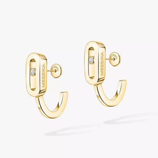 [Vicky]Diamond Mini Hoop Earrings Move Classique