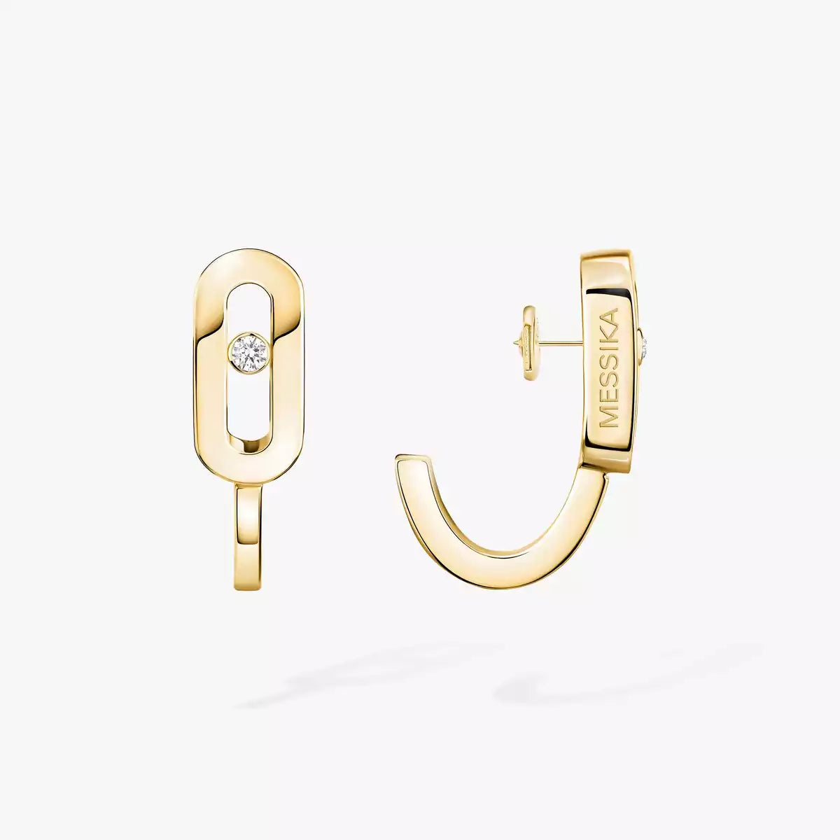 [Vicky]Diamond Mini Hoop Earrings Move Classique