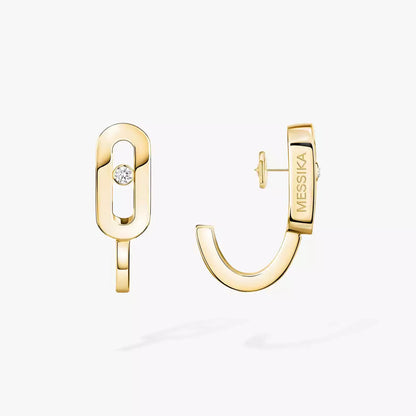 [Vicky]Diamond Mini Hoop Earrings Move Classique