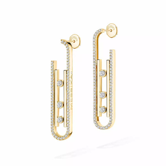 [Vicky]Diamond Pendant Earrings Move 10Th