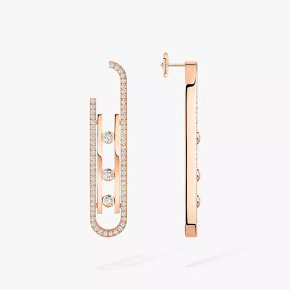 [Vicky]Diamond Pendant Earrings Move 10Th