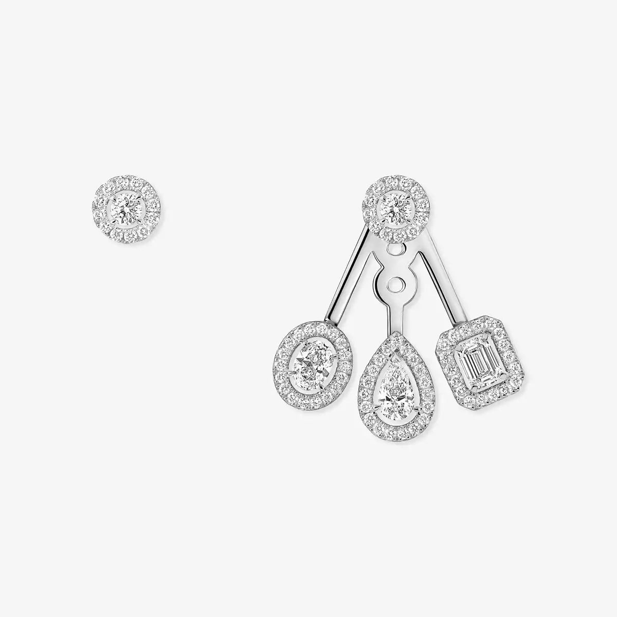 [Vicky] My Twin Trio  Diamond Earrings