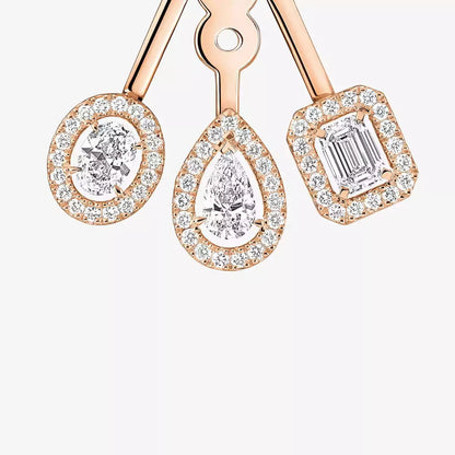 [Vicky] My Twin Trio  Diamond Earrings