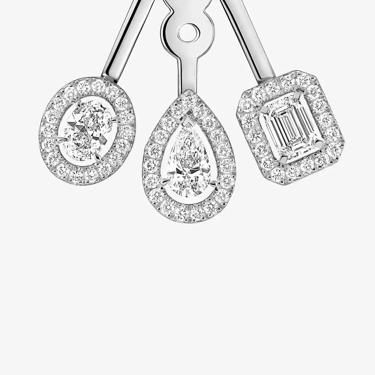 [Vicky] My Twin Trio  Diamond Earrings