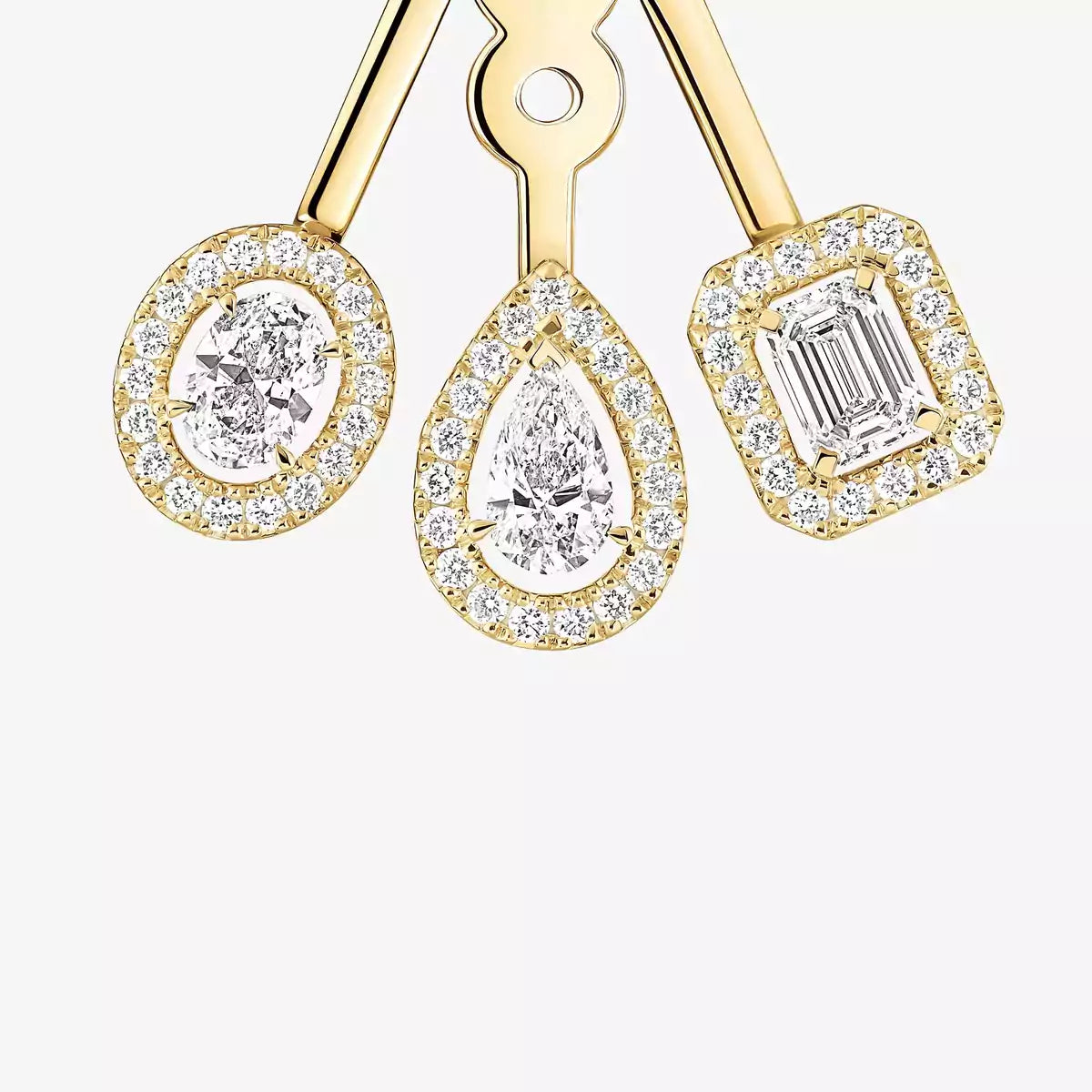 [Vicky] My Twin Trio  Diamond Earrings