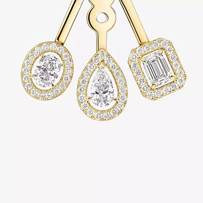 [Vicky] My Twin Trio  Diamond Earrings