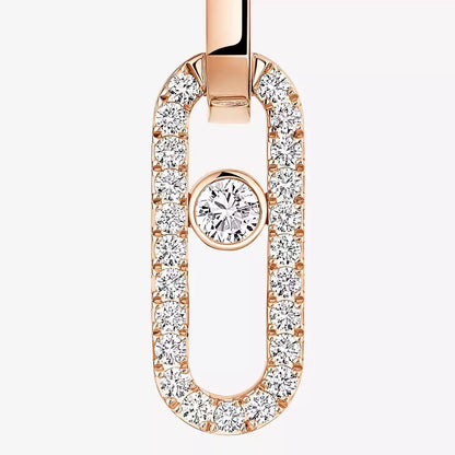 [Vicky]Move Link Diamond Earrings
