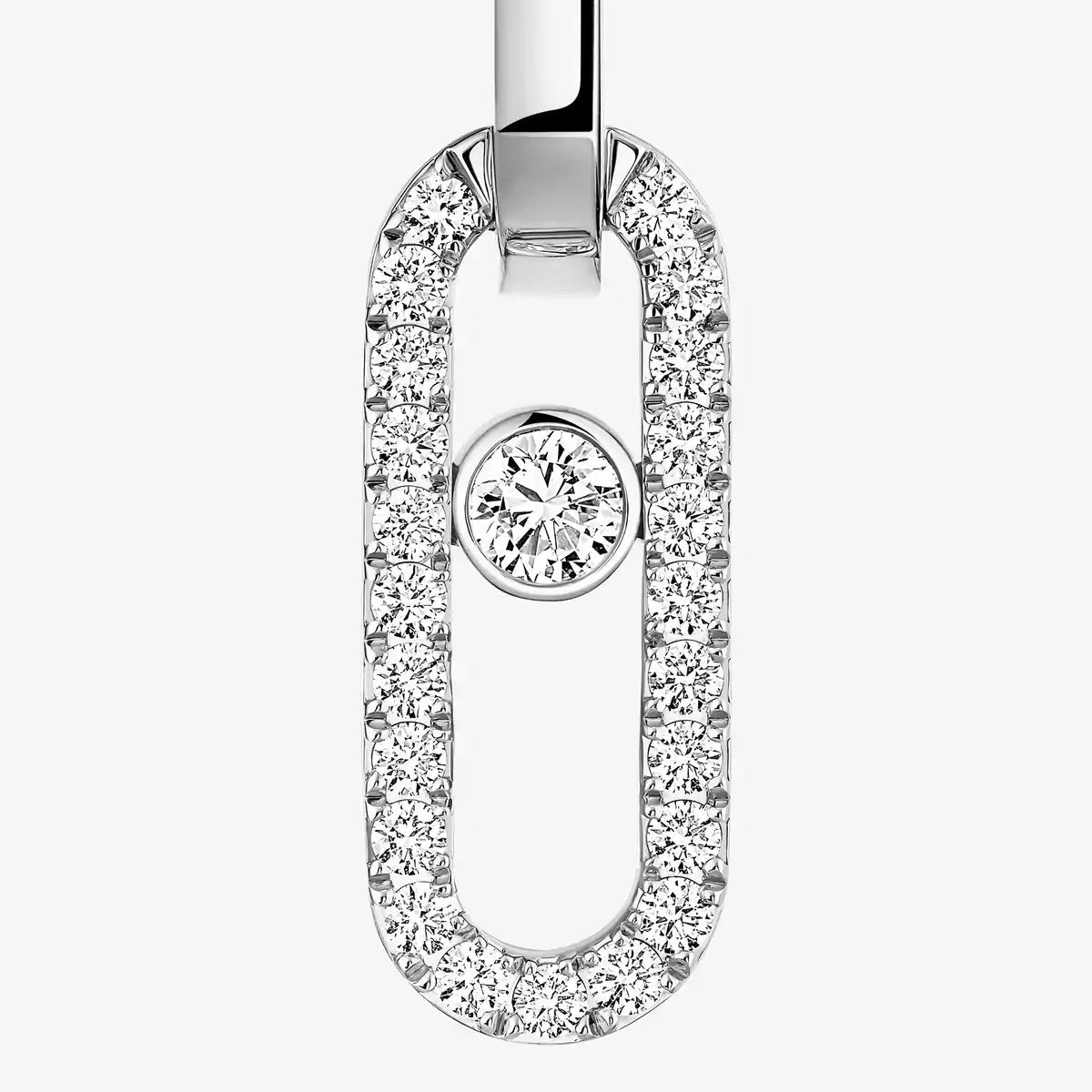 [Vicky]Move Link Diamond Earrings