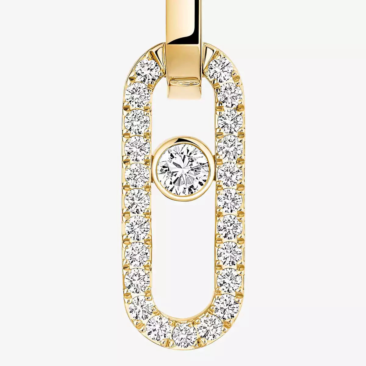 [Vicky]Move Link Diamond Earrings