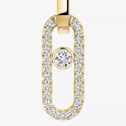 [Vicky]Move Link Diamond Earrings