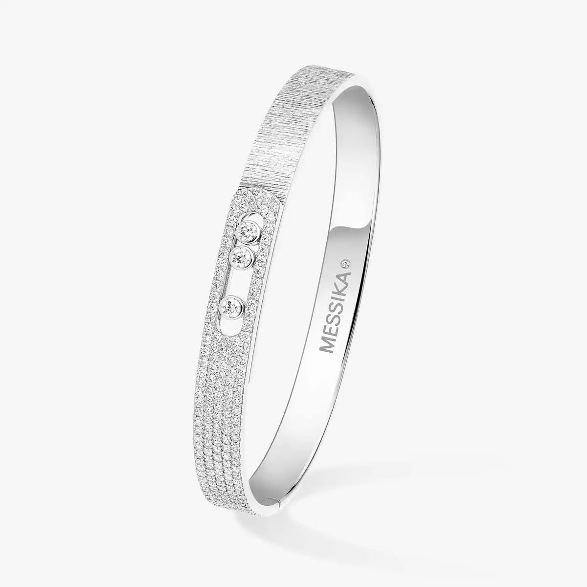 [Vicky]Move Noa Ciselé half pavé bangle