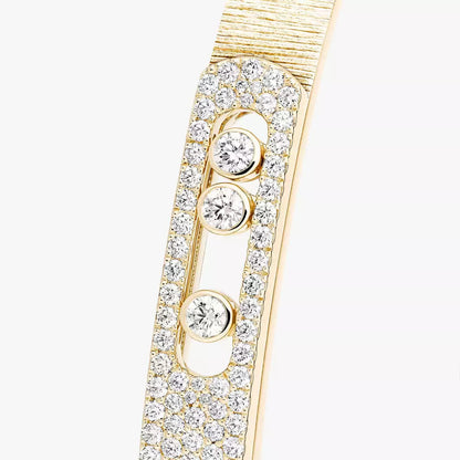 [Vicky]Move Noa Ciselé half pavé bangle