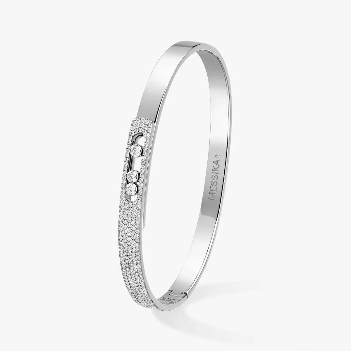 [Vicky]Move Noa Rose Gold Pavé Diamond Bangle Bracelet