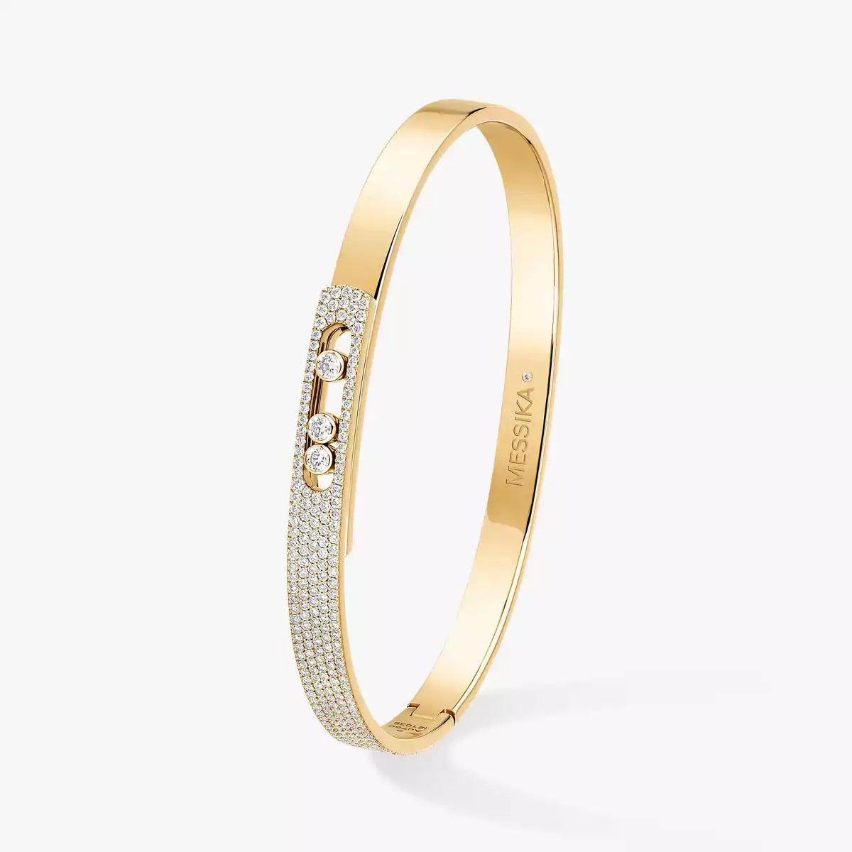 [Vicky]Move Noa Rose Gold Pavé Diamond Bangle Bracelet