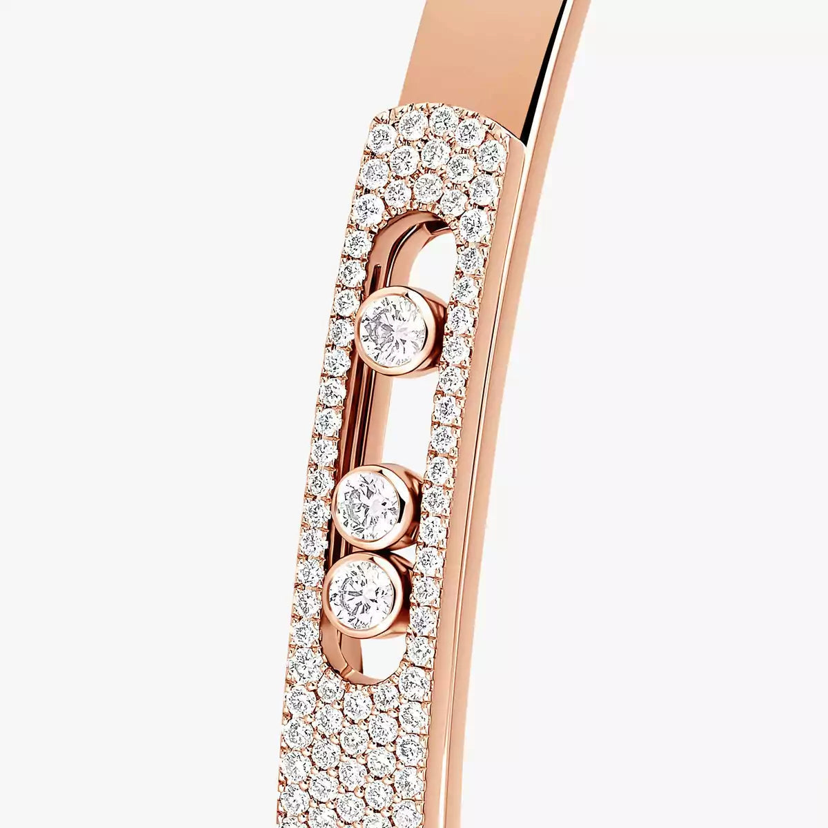 [Vicky]Move Noa Rose Gold Pavé Diamond Bangle Bracelet