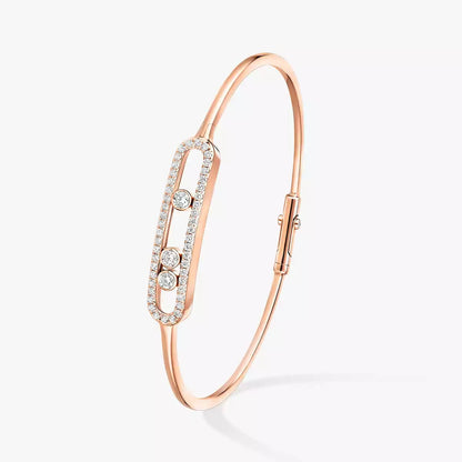[Vicky]Move Pavé Diamond Bangle Bracelet M